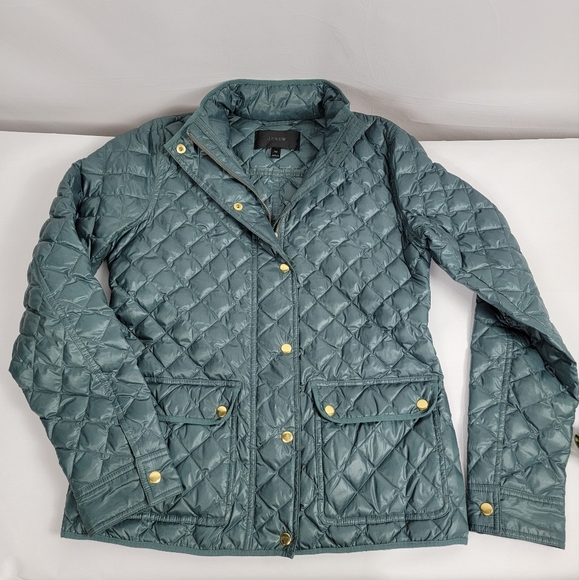 J. Crew Shiny Downtown Field Quilted Down-Filled Jacket - Picture 10 of 12